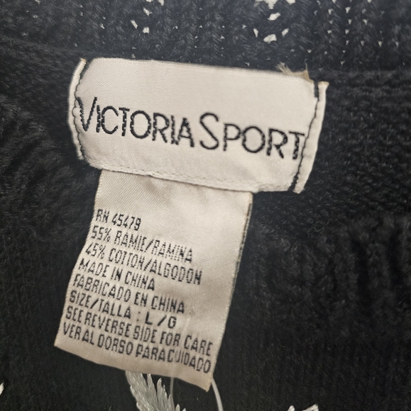 Vintage, knit, black, Victoria, embroidered, casual, sweater, 90s, 2000s, barbie - Picture 7 of 11